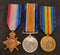 P72 Trio: 1914/15 Star, British War and Victory Medal all correctly impressed to 890 PTE A. W. CHALLENGER 12/BN AIF.