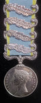 Crimea 1854-56, 4 clasps, Alma, Balaklava, Inkermann, Sebastopol Private J. Hughes, 63rd Regiment officially impressed naming.