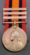 Single: QUEENS SOUTH AFRICA MEDAL 1899 three clasps "Cape Colony, OFS, T " correctly impressed, 301 3rd Cl. Tpr A. T. Harland. SAC.