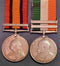 Pair: QUEENS SOUTH AFRICA MEDAL 1899 one clasp "Cape Colony" &amp; KINGS SOUTH AFRICA two clasps correctly impressed, 1275 Pte. E. Tanner. Middlesex Rgt.