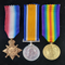 P86 Trio: 1914/15 star, British War and Victory Medal all correctly impressed to 860 PTE P. J. FOOKS 25/BN A.I.F.