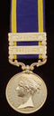 P13 SINGLE: Punjab Medal 1849 two clasps: ‘Goojerat’ ‘Mooltan’ impressed Corpl. W. Dale. 1st Bn 60th R. Rifles.