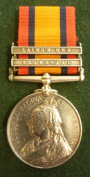 Single : QUEENS SOUTH AFRICA MEDAL 1899 two clasps "T & L. Nek" correctly impressed to 1084 PTE H. CASEY, SCOTTISH RIFLES - NEAR EF SOLD