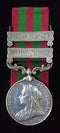 Single: India General Service 1895-1902, 2 clasps, “Punjab Frontier 1897-98, Tirah 1897-98” 4667 Pte. G. A. Short 2nd. Bn. Derby Regt.”