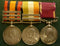 Trio : QSA three clasps "CC,OFS,Belfast", KSA two clasps and  LSGC G.V.R. all three impressed.  5069 Cpl.N.R.C Neville.Royal Scots.on 1st pair and 9717 Bndmstr N.R.C.Neville Oxf & Bucks L.I. on Long Service. - near VF SOLD