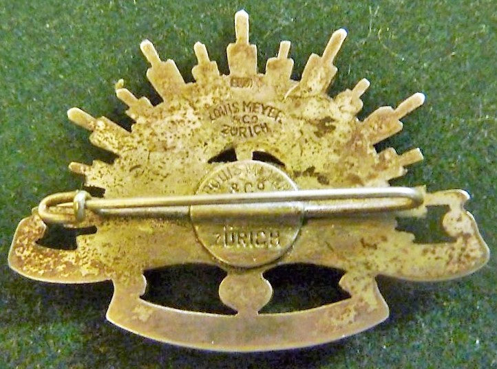 THE RAREST RISING SUN BADGE - manufactured in Switzerland for members of the AIF who escaped or evaded capture after the collapse of Italy in 1943 and then found their way to Switzerland - SOLD