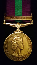 Single: GSM (QE11) One Clasp; "CYPRUS" 2303751 PTE. J. SOUDEN. GORDONS.