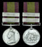 Single: Afghanistan 1878-80, 2 clasps, Charasia, Kabul (40. B/642. Pte. G. Stevens, 67th Foot)