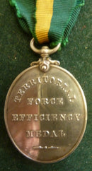 Single : Territorial Force Efficiency Medal 1908. Edward VII issue. Impressed to 103 DVR. A. WILLIAMS 1/W.R.B. RFA  GD VF - SOLD