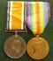 Pair: British War Medal and Victory Medal impressed to 4668 PTE. J. P. ATKINSON 28 BN A.I.F, - VF SOL.D