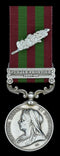 Single: India General Service 1895-1902, 1 clasp, Punjab Frontier 1897-98 (Major F. A. Blyth. 10th. Bl. Lcrs.) with later silver Oak Leaf with M.I.D. inscribed. - SOLD