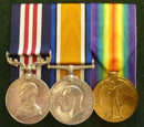 Trio: Military Medal, War medal and Victory Medal all correctly impressed to 2462 SJT W. DILLWORTH 46 BN. A.I.F. - VF SOLD