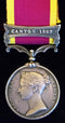 Single : CHINA WAR MEDAL 1857-1860 single clasp "Canton 1857" impressed to THOS FISHWICK 59TH REGT