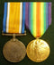 Pair: British War Medal and Victory Medal impressed to 176 Pte. C. W. Greet 60 Bn.  AIF - VF SOLD