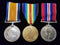 Trio: British War Medal, Victory Medal and War Medal 1939/45 first two correctly impressed to 7726 A-CPL. G. T. HETTICH 11 BN AIF. War Medal 1939/45 correctly named W237627 G. T. HETTICK