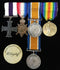 Group of four: Military Cross G.V.R, 1914 Star & Bar, British War & Victory Medal. 1914/15 Star impressed 2070 PTE R. LONGSTAFF 28 LOND. R. BWM & VM impressed to CAPT. R. LONGSTAFF Military Cross un-named as issued - VF SOLD