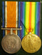 Pair: British War Medal and Victory Medal impressed to 4016 Pte. J. Mulqueeny 51 Bn. AIF - VF SOLD