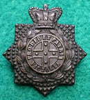 Victorian Military forces  38mm oxidised (two lugs)  forage cap badge 1893 - SOLD